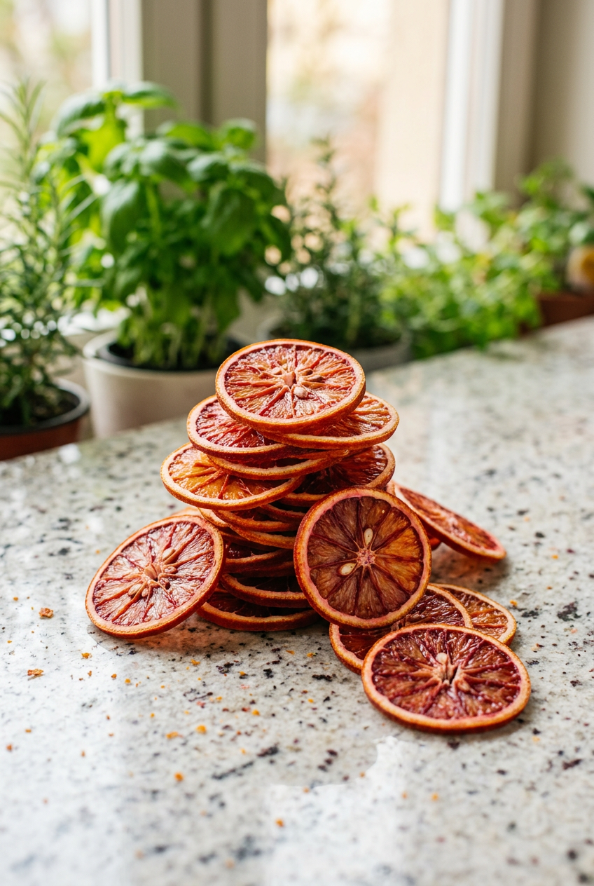 Premium Dehydrated Blood Orange Slices | 30+ Pieces