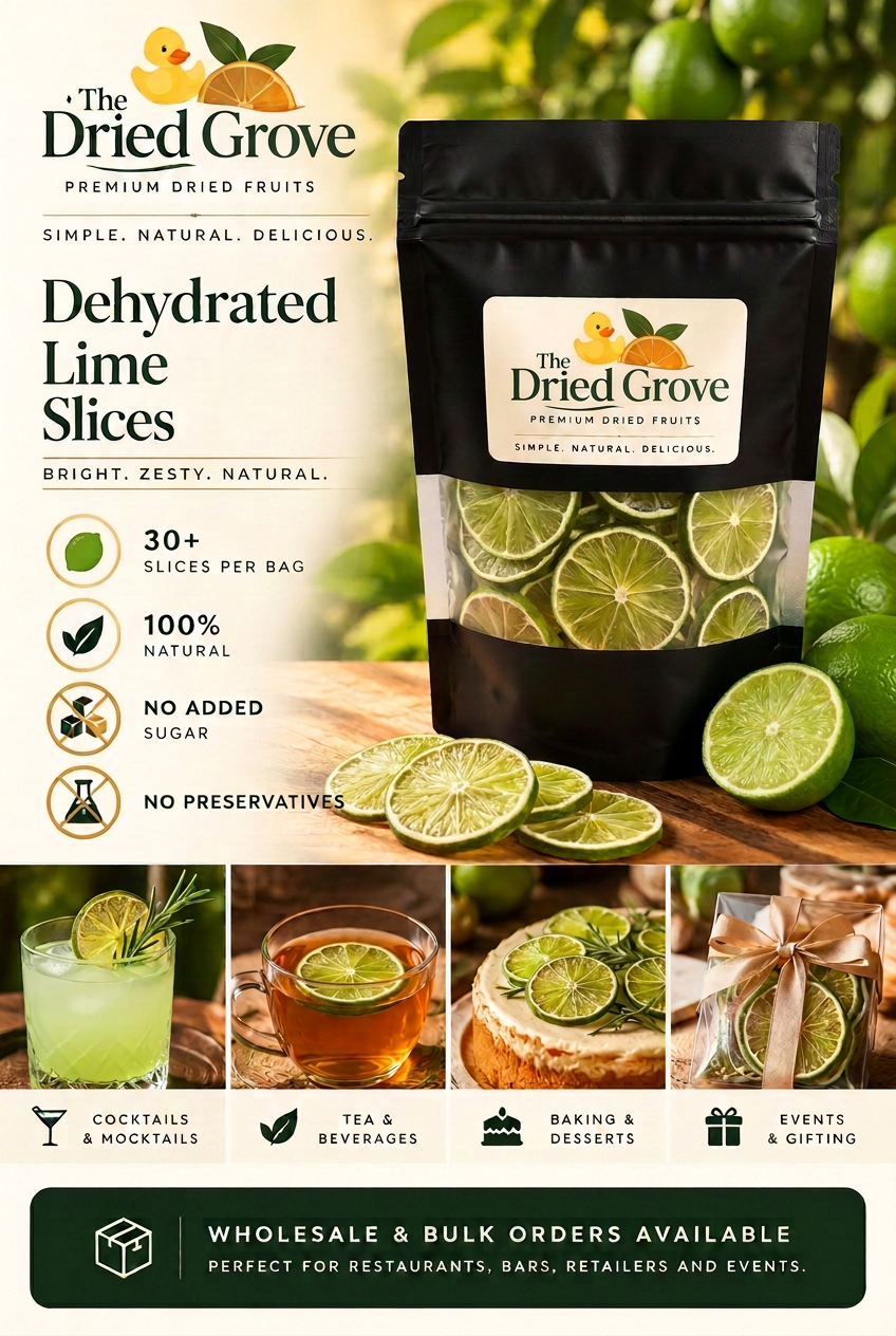 Premium Dehydrated Lime Slices | 40+ Pieces